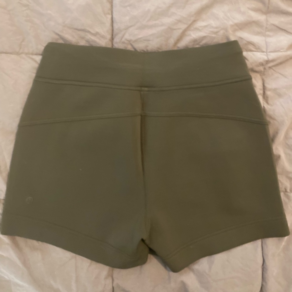 Lululemon olive green athletic shorts